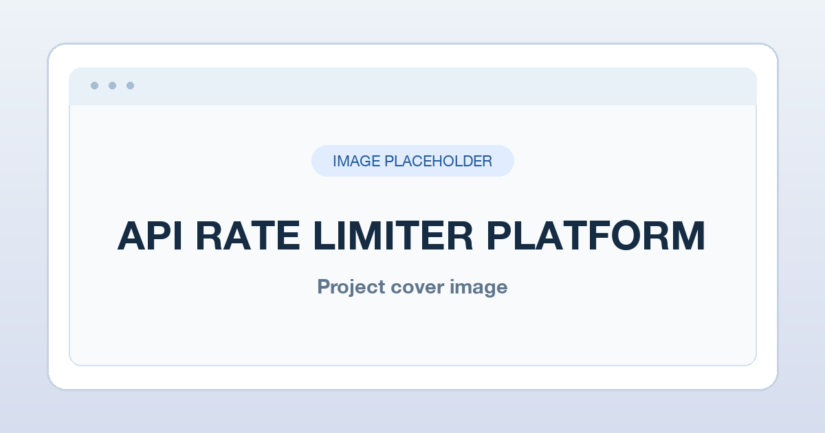 Placeholder cover image for the API rate limiter and key management platform