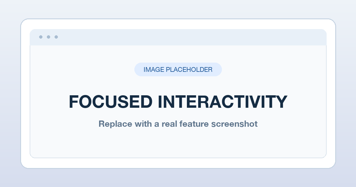 Placeholder for an illustration of selective interactivity on a business website
